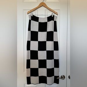 Dressed in Lala To The Stars Knit Skirt in Checkerboard